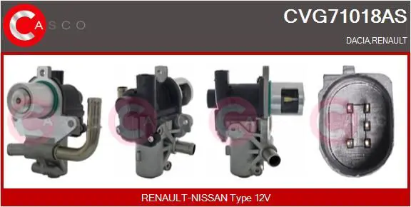 CASCO CVG71018AS Клапан возврата ОГ