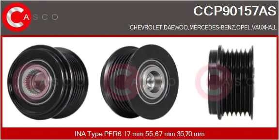 CASCO CCP90157AS Ременный шкив, генератор