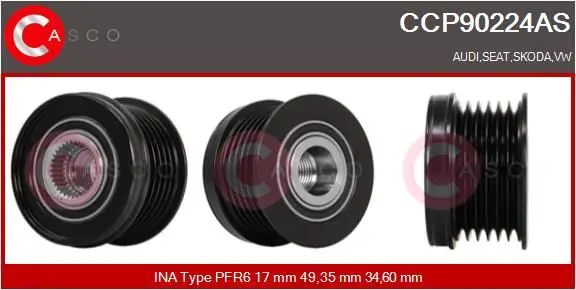CASCO CCP90224AS Ременный шкив, генератор