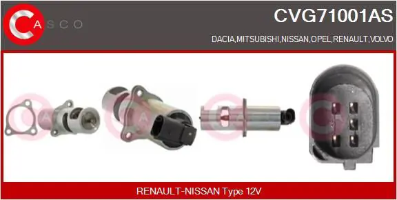 CASCO CVG71001AS Клапан возврата ОГ