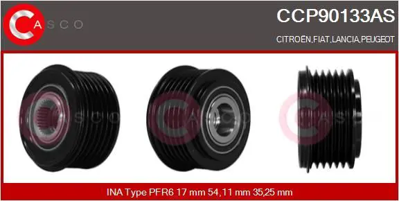 CASCO CCP90133AS Ременный шкив, генератор