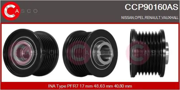 CASCO CCP90160AS Ременный шкив, генератор