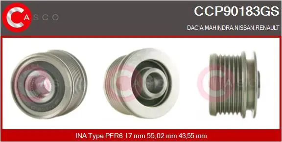 CASCO CCP90183GS Ременный шкив, генератор