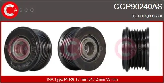 CASCO CCP90240AS Ременный шкив, генератор