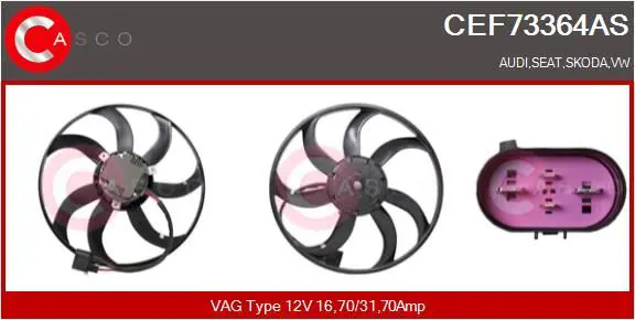 CASCO CEF73364AS Fan, engine cooling