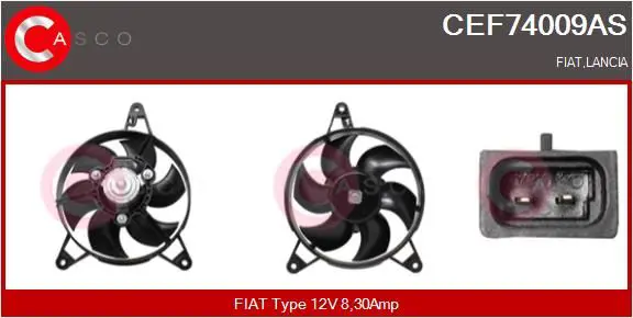CASCO CEF74009AS Electric Motor, radiator fan
