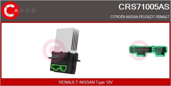 CASCO CRS71005AS Сопротивление, вентилятор