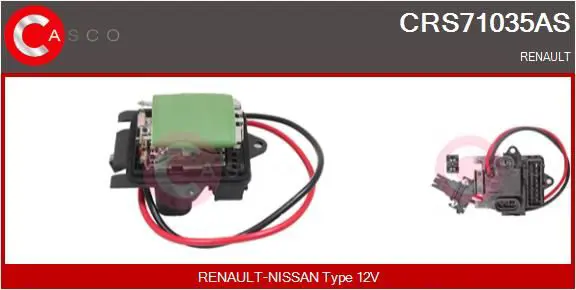 CASCO CRS71035AS Сопротивление, вентилятор