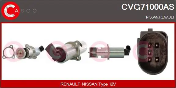 CASCO CVG71000AS Клапан возврата ОГ