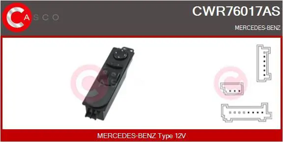 CASCO CWR76017AS Выключатель, стеклолодъемник
