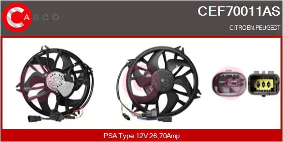CASCO CEF70011AS Электродвигатель, вентилятор