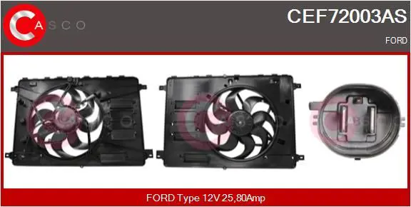 CEF72003AS Electric Motor, radiator fan