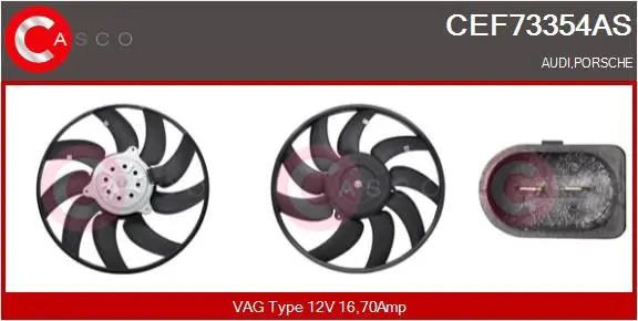 CASCO CEF73354AS Вентилятор, охлаждение