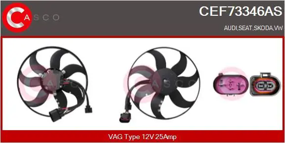 CASCO CEF73346AS Fan, engine cooling