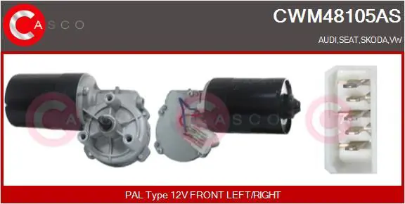CASCO CWM48105AS Двигатель стеклоочистителя