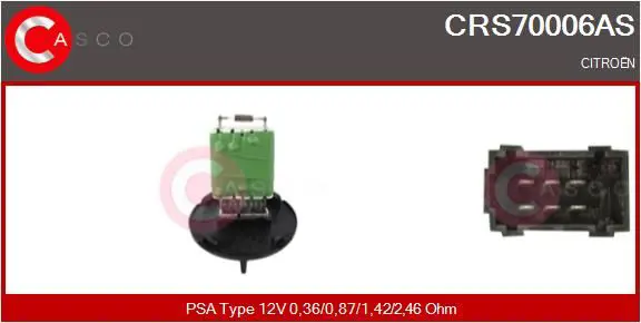 CASCO CRS70006AS Сопротивление, вентилятор
