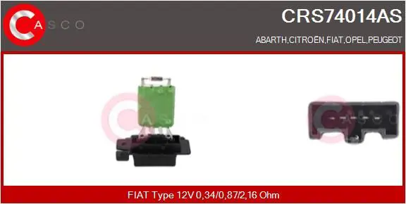 CASCO CRS74014AS Сопротивление, вентилятор
