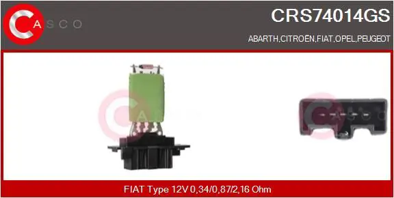 CASCO CRS74014GS Сопротивление, вентилятор