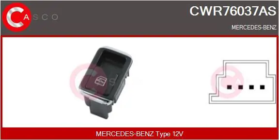 CASCO CWR76037AS Выключатель, стеклолодъемник