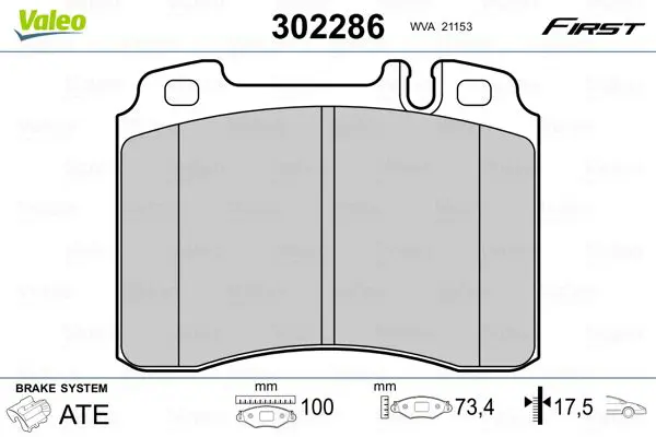 302286 Комплект тормозных колодок,