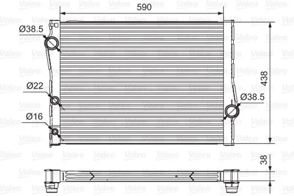 VALEO 701549 Paдиaтop кoндициoнepa