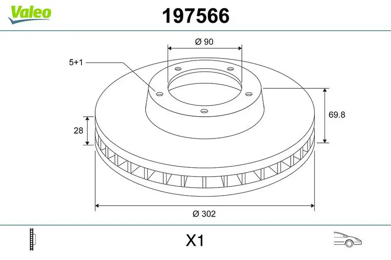 Valeo 197566 FREN DISKI