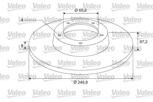 Valeo 675405 Тормозной диск