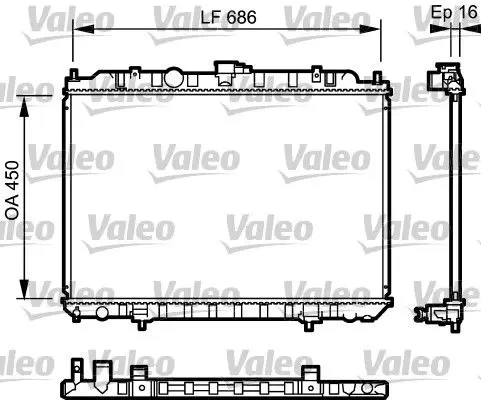 735063 Радиатор двигателя NISSAN