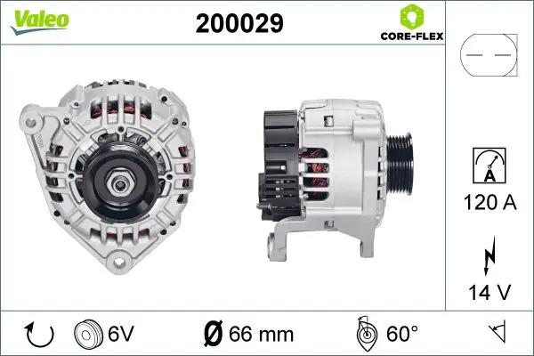 200029 ALTERNATOR REMAN CORE FLEX