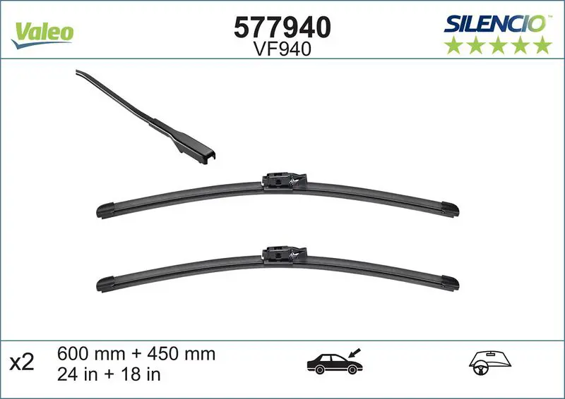 Valeo 577940 Щетки стеклоочистителя к-т