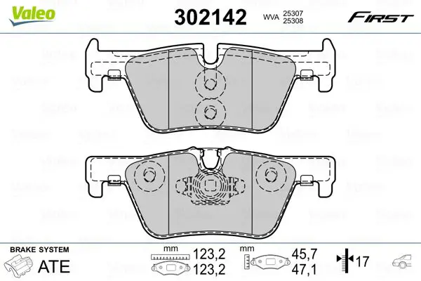 VALEO 302142 К-т дисков. тормоз. колодок