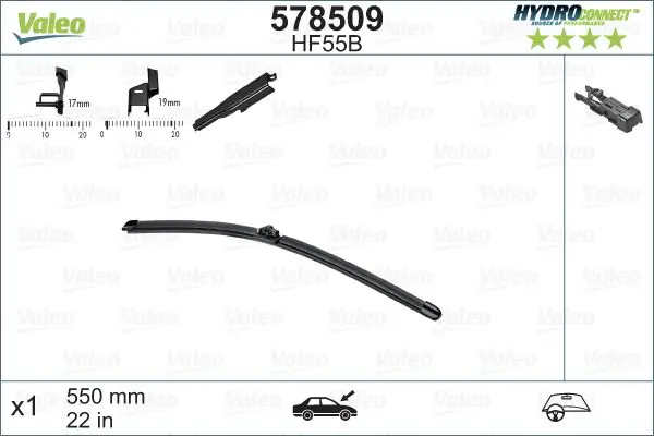 VALEO 578509 Щетка стеклоочистителя перед.