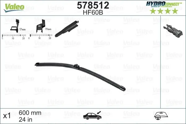 VALEO 578512 Щетка стеклоочистителя