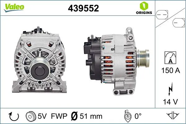 VALEO 439552 Генератор