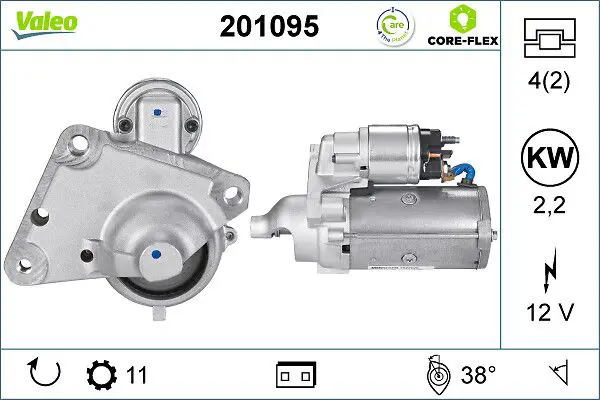 VALEO 201095 Стартер
