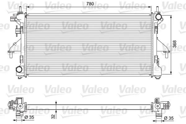 VALEO 701727 Радиатор, охлаждение двигателя