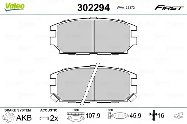 302294 BRAKE PADS FIRST
