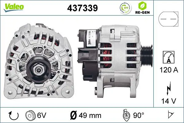 VALEO 437339 Генератор