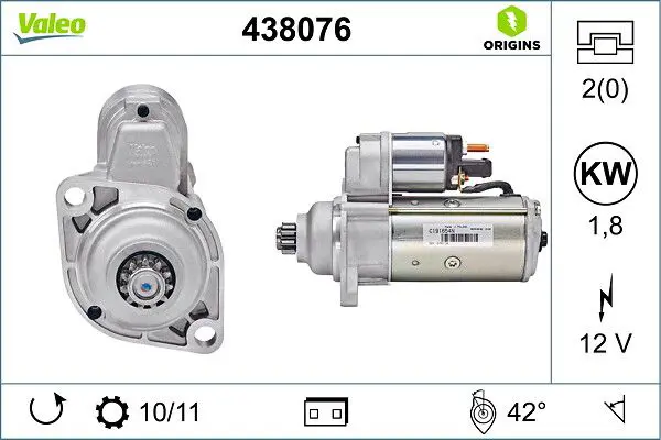 VALEO 438076 Стартер