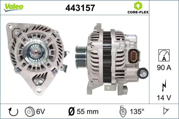 443157 ALTERNATOR NEW CORE FLEX