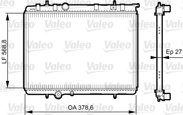 VALEO 735597 Радиатор, охлаждение двигателя