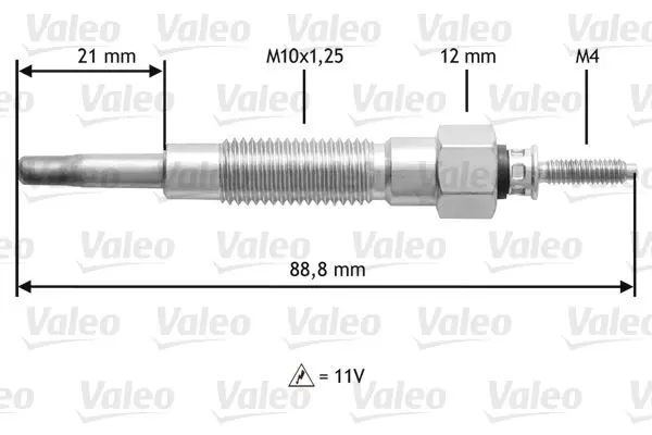 VALEO 345213 Свеча накаливания