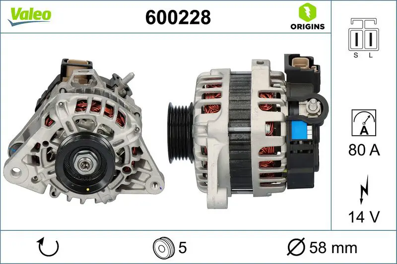 600228 ALTERNATOR NEW ORIGIN