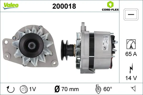 200018 ALTERNATOR REMAN CORE FLEX