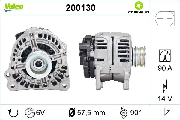 200130 ALTERNATOR REMAN CORE FLEX