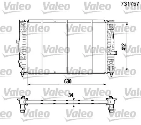 VALEO 731757 Теплообменник