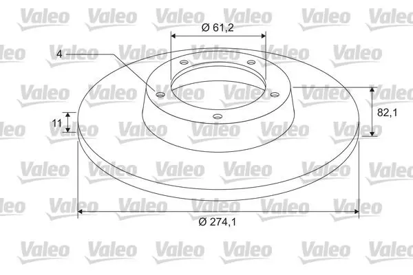 VALEO 675401 Тормозной диск