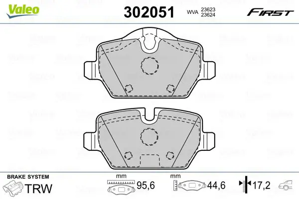 VALEO 302051 Комплект дисков. тормоз.