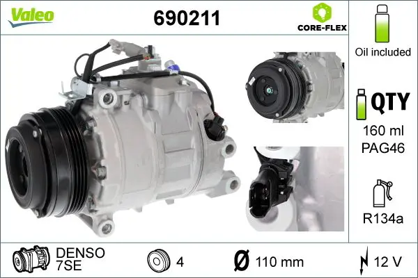 VALEO 690211 Компрессор, кондиционер