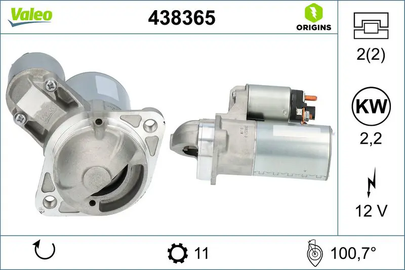 VALEO 438365 Стартер